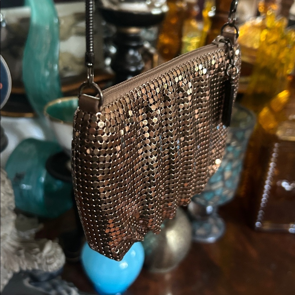Vintage Bronze Metal Mesh Bag - Picture 6 of 15